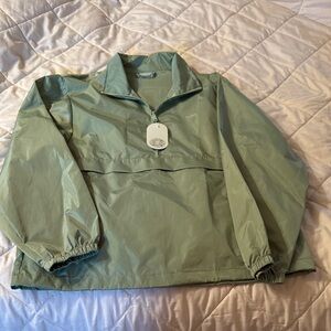 Bala Sage Green Half-Zip Windbreaker